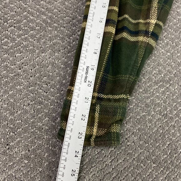 Orvis Flannel Shirt Jacket Shacket Men's Small Green Check Plaid Cotton - Picture 14 of 14